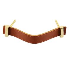 Brown Faux Leather Pull Handle